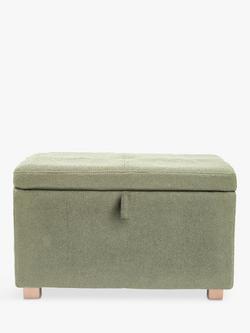 Gaia Baby Serena Boucle Ottoman Footstool - view 2, Sage/Oak