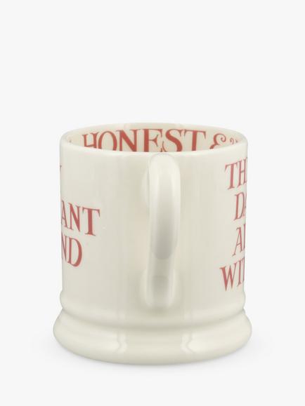 Emma Bridgewater Pink Toast 'My Brilliant Friend' Half Pint Mug, 300ml, Pink - view 2, Multi