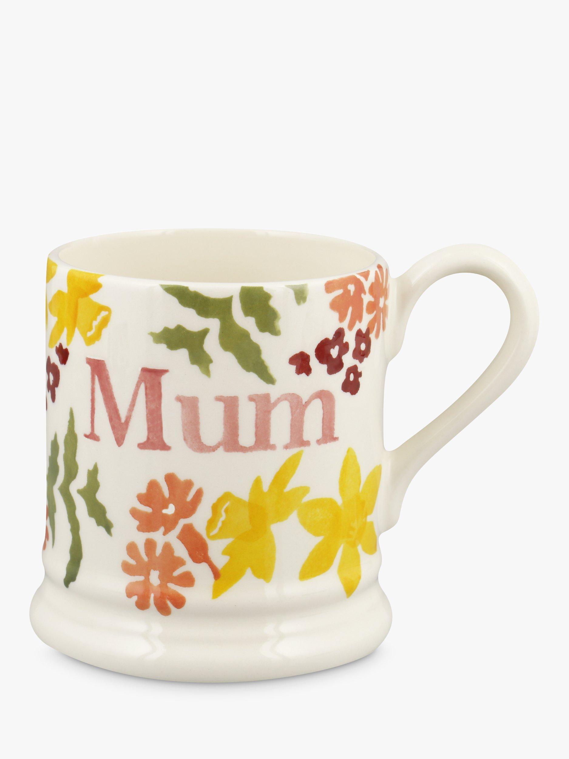 Emma Bridgewater Wild Daffodils 'Mum' Half Pint Mug, 300ml, Yellow/Multi