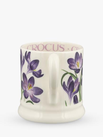 Emma Bridgewater Flowers Crocus Half Pint Mug, 300ml, Purple - view 2, Multi