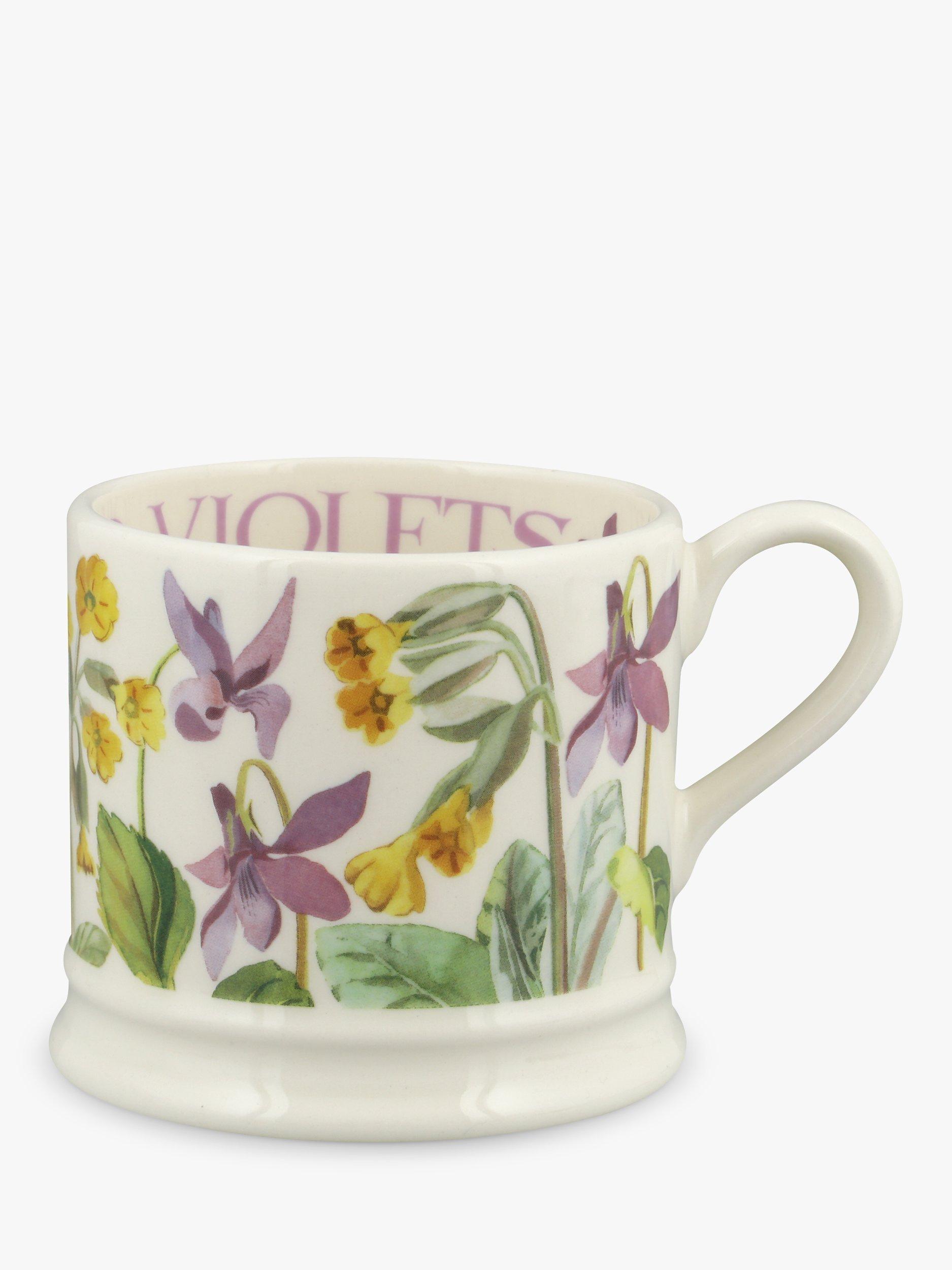 Emma Bridgewater Flowers Cowslips & Wild Violets Small Mug, 175ml, Yellow/Purple