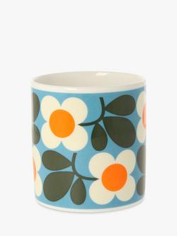 Orla Kiely Floret Bone China Mug, 350ml - view 2, Turquoise