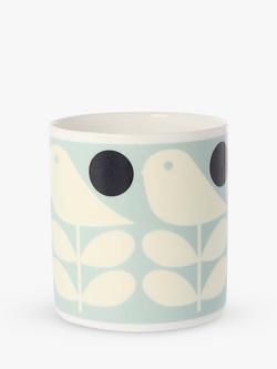 Orla Kiely Early Bird Bone China Mug, 300ml, Blue/Multi - view 2, Blue/Multi