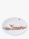 Wrendale Designs Baby Animals Kids' Melamine Plate & Bowl, Set of 2, Brown/Multi