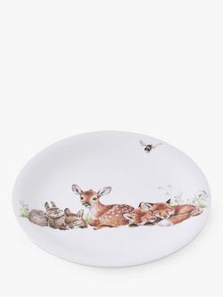 Wrendale Designs Baby Animals Kids' Melamine Plate & Bowl, Set of 2, Brown/Multi - view 2, Brown/Multi