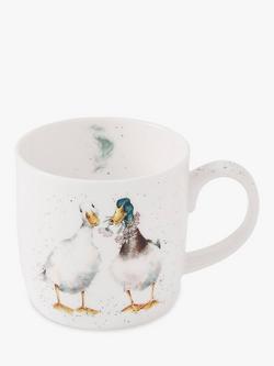 Wrendale Designs Duck Love Bone China Mug, 310ml, White/Multi, White/Multi