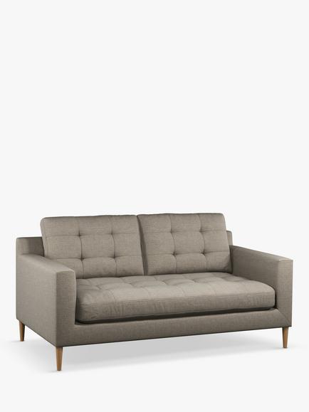 John Lewis Draper II Medium 2 Seater Sofa, Light Leg, Aquaclean Aston Natural