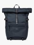 Sandqvist Ruben 2.0 Recycled Roll Top Backpack, Navy