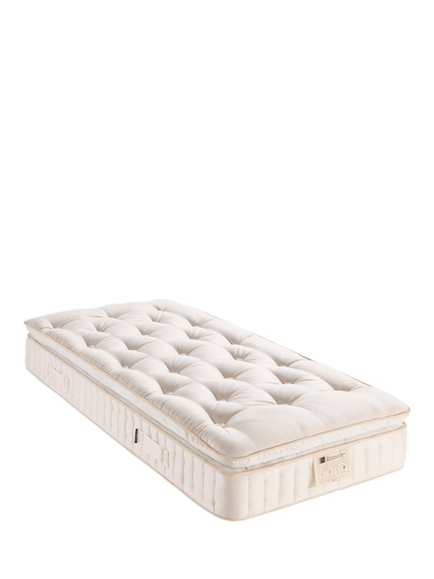John Lewis British Natural Collection Herdwick Pillowtop 4250, Single, Firmer Tension Pocket Spring Mattress, White