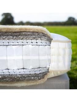 John Lewis British Natural Collection Herdwick 11000 Mattress, Firmer Tension, Super King Size - view 2, White