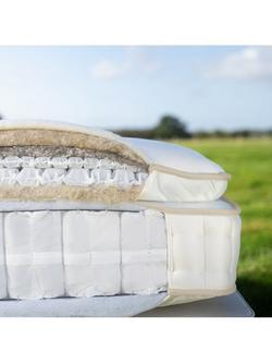 John Lewis British Natural Collection Herdwick Pillowtop 4250, King Size, Firmer Tension Pocket Spring Mattress - view 2, White