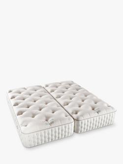 John Lewis Ultimate Natural Collection 35500 Zip Link Pocket Spring Mattress, Firmer Tension, Large Emperor, White