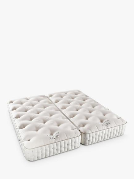 John Lewis Ultimate Natural Collection 22250 Zip Link Mattress, Regular Tension, Large Emperor, White
