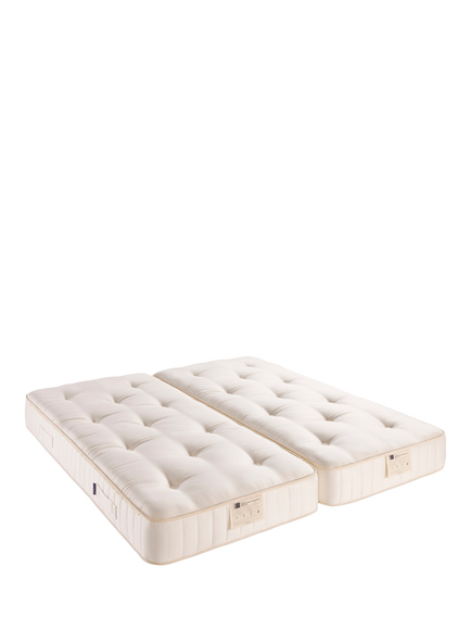 John Lewis British Natural Collection Hemp 2750 Zip Link, Regular Tension, Super King Size, White