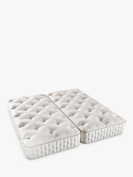 John Lewis Ultimate Natural Collection 22250 Zip Link Mattress, Firmer Tension, Super King Size, White