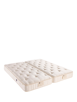 John Lewis British Natural Collection Linen 3250 Zip Link, Firmer Tension, Super King Size, White