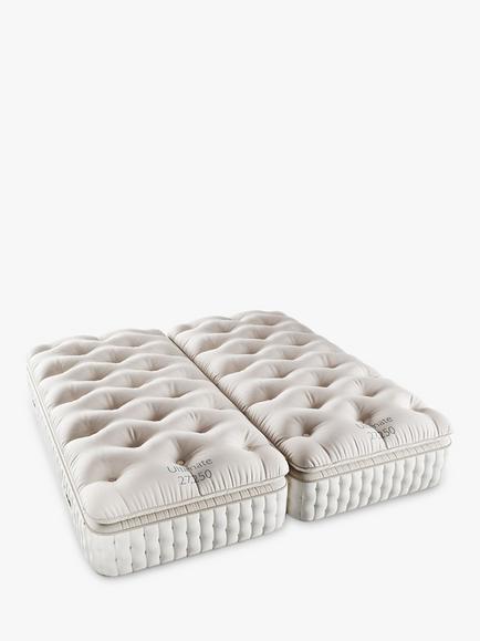 John Lewis Ultimate Natural Collection 27250 Zip Link Pocket Spring Mattress, Regular Tension, Large Emperor, White