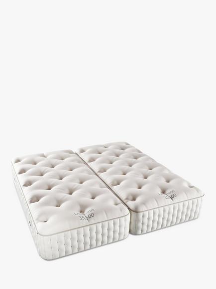 John Lewis Ultimate Natural Collection 35500 Zip Link Mattress, Firmer Tension, Super King Size, White