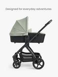 Silver Cross Tide Pushchair & Carrycot, Sage