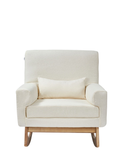 Gaia Baby Serena Bouclé Collection Rocking Chair - view 2, Chalk Boucle/Oak