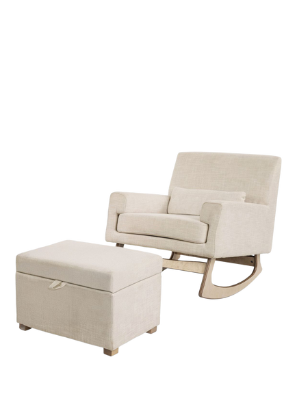 Gaia Baby Serena Nursing Rocking Chair & Footstool, Oat