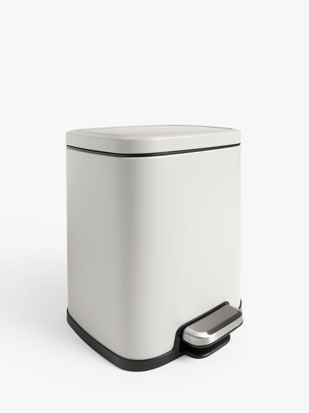 John Lewis Pedal Bin, 9L, Grey