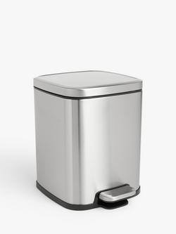John Lewis Pedal Bin, 9L, Stainless Steel
