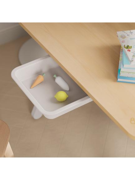 Boori Tidy Learning Kids' Table & Chair Set - view 2, White/Almond