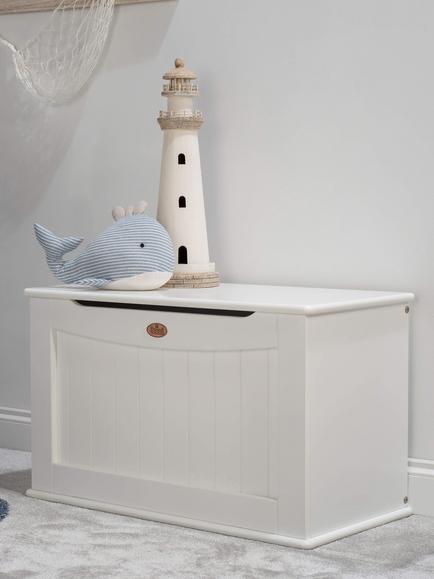 Boori Wooden Toy Box, White - view 2, White