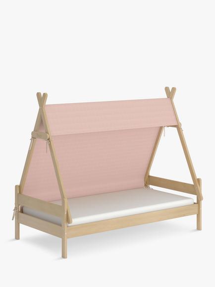 Boori Teepee Single Bedstead with Canopy, Almond/Cherry