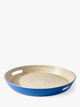 Sur La Table Colour Me Happy Round Bamboo Tray, Blue