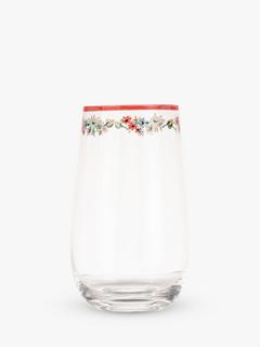 Cath Kidston Feels Like Home Glass Highball, 550ml, Clear/Multi