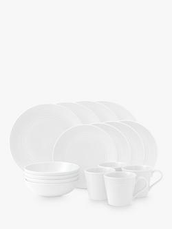 Royal Doulton Gordon Ramsay Maze Stoneware Dinnerware Set, 16 Piece, White