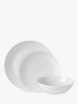 Royal Doulton Gordon Ramsay Maze Stoneware Dinnerware Set, 12 Piece, White