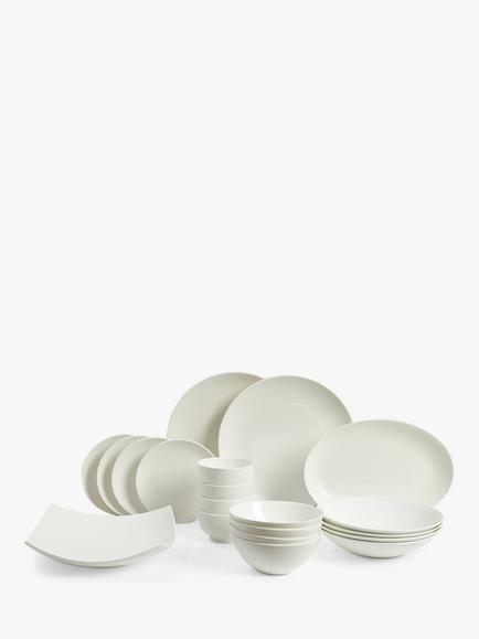 Wedgwood Gio Bone China Dinnerware Set, White, 20 Piece, White