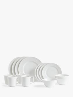 Wedgwood Intaglio Bone China Dinnerware Set, White, 16 Piece, White