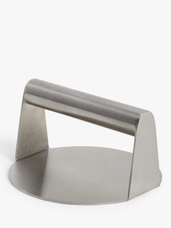 John Lewis Smash Stainless Steel Burger Press, Stainless Steel
