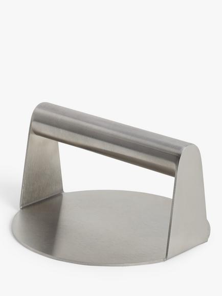 John Lewis Smash Stainless Steel Burger Press, Silver