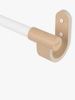 Umbra Bellwood Extendable Curtain Pole Kit, Natural, Dia.25mm, L107-305cm, Natural White