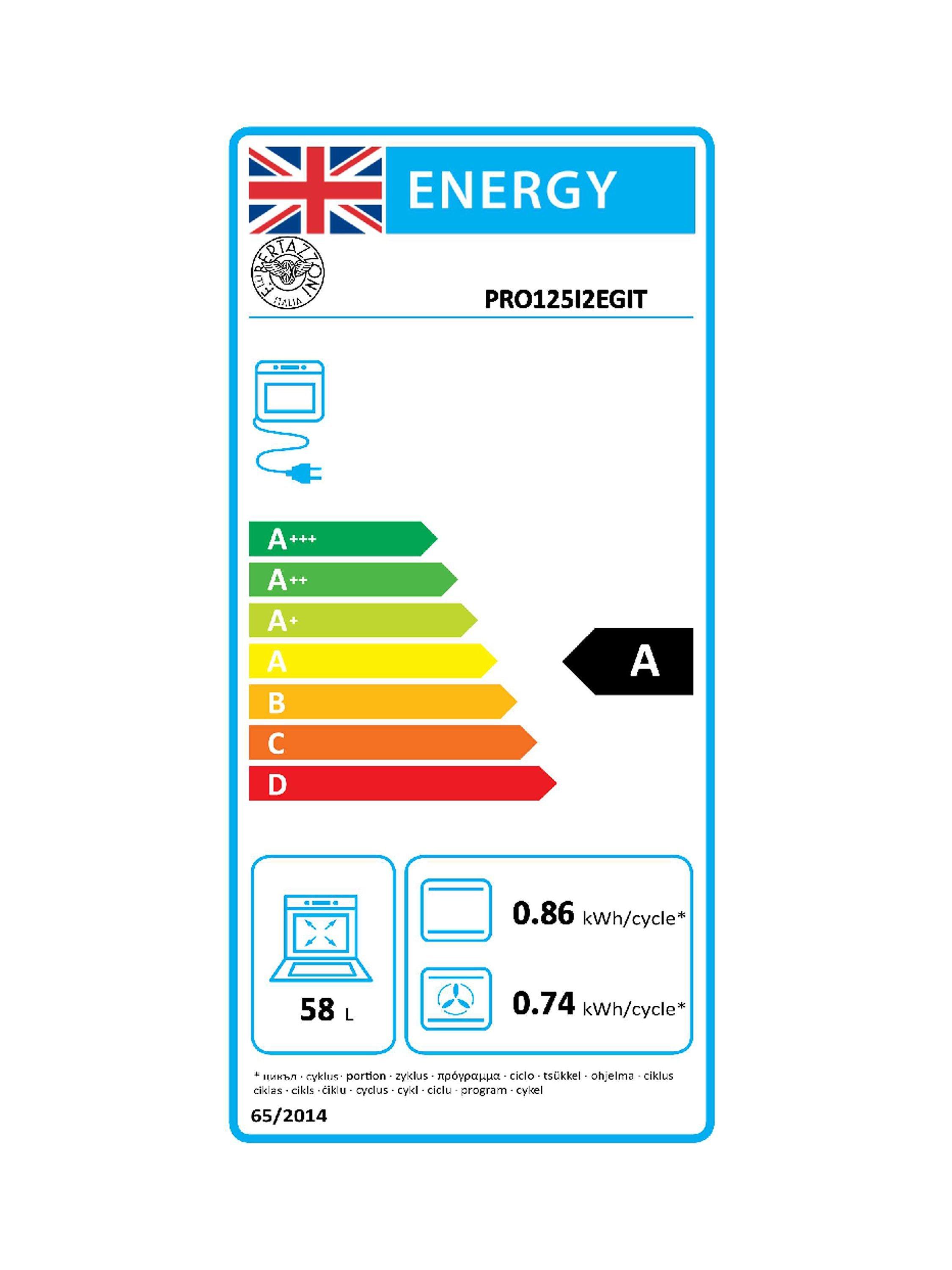 This item is rated A for energy efficiency on a scale from A+++ (most efficient) to D (least efficient).