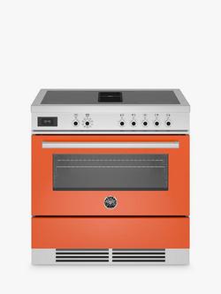 Bertazzoni Air-Tec Electric Range Cooker with Induction Hob, Gloss Orange