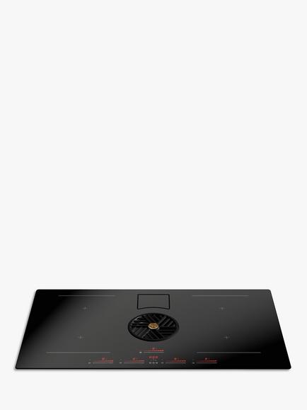 Bertazzoni P804ICH2M37NT 80cm Induction Hob with Integrated Hood, Black Glass, Black Glass