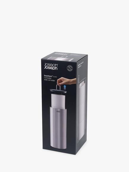 Joseph Joseph Luxe Concealed Toilet Roll Holder, Stainless Steel - view 2, Stainless Steel