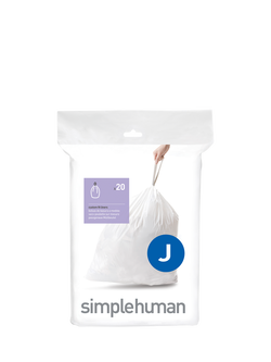 Simplehuman Bin Liners, Code J, Pack of 20, White