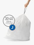 simplehuman Bin Liners, Code J, Pack of 20