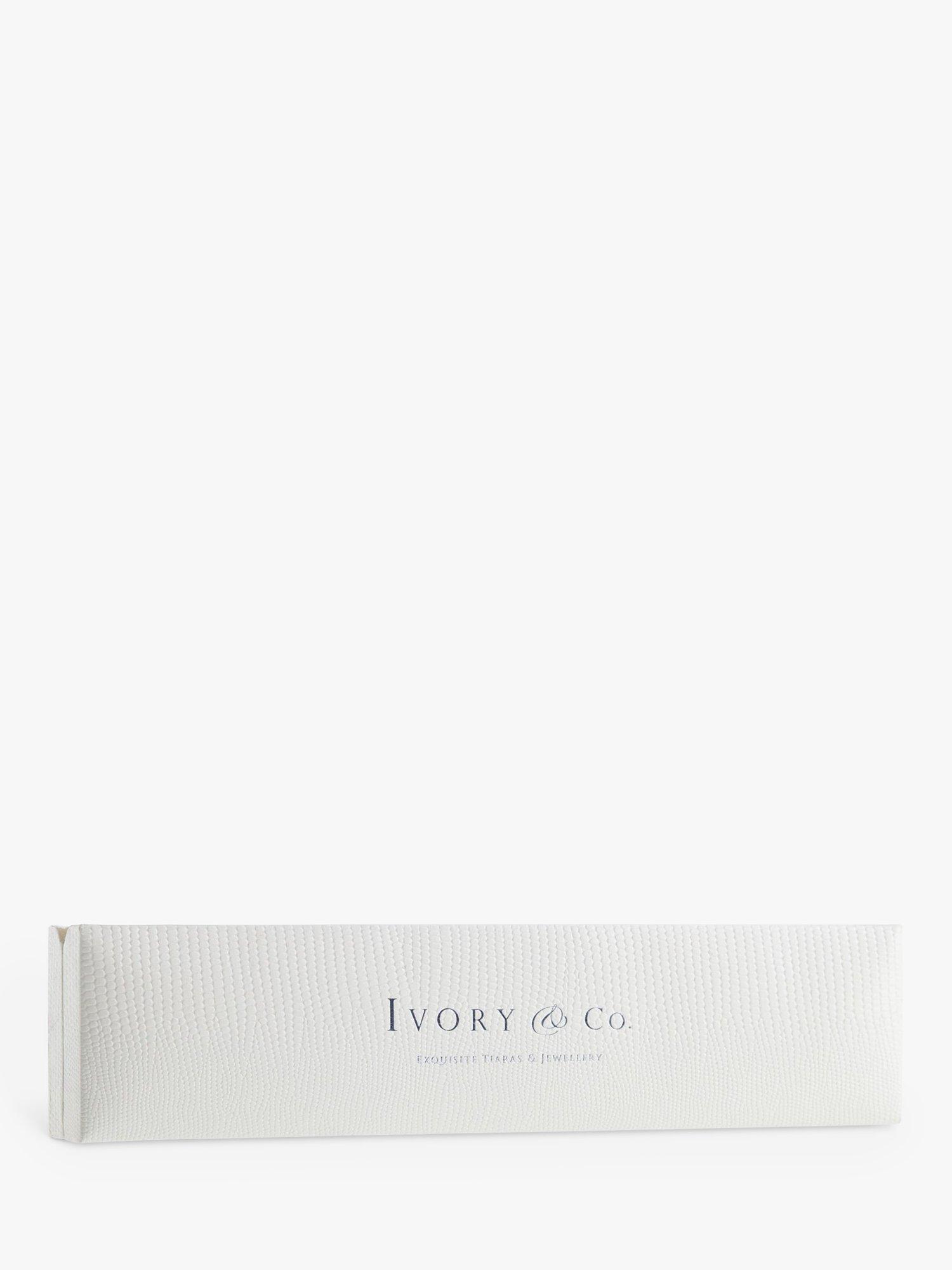 Product image 5 of 5, which shows Ivory & Co. Faux Pearl Bracelet, White