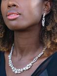 Ivory & Co. Crystal Curve Drop Earrings, Silver