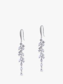 Ivory & Co. Crystal Drop Hook Earrings, Silver, Silver