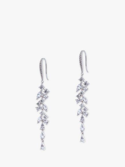 Ivory & Co. Crystal Drop Hook Earrings, Silver, Silver