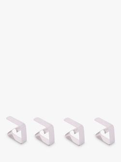 Eddingtons Stainless Steel Tablecloth Clips, Pack of 4, Silver